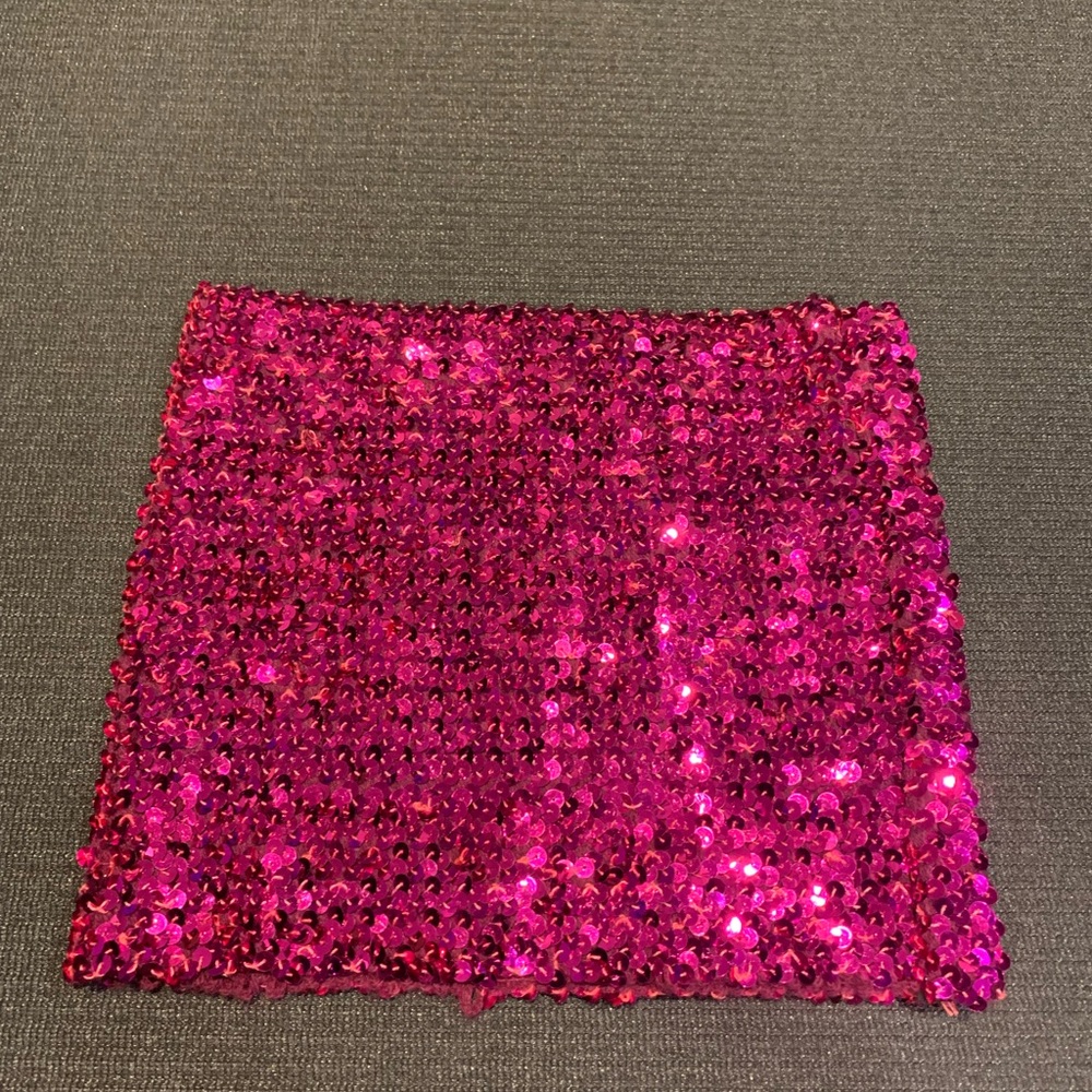 Day of the Unicorn Vintage Pink Sequin Tube Top One Size
